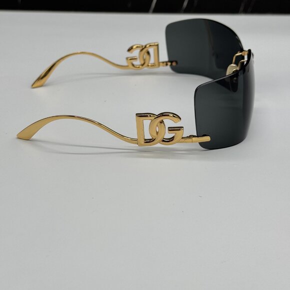 NEW DOLCE&GABBANA DG2319 02/87 GOLD/BLACK SUNGLASSES DG2319 0287 EYEWEAR - Picture 9 of 12
